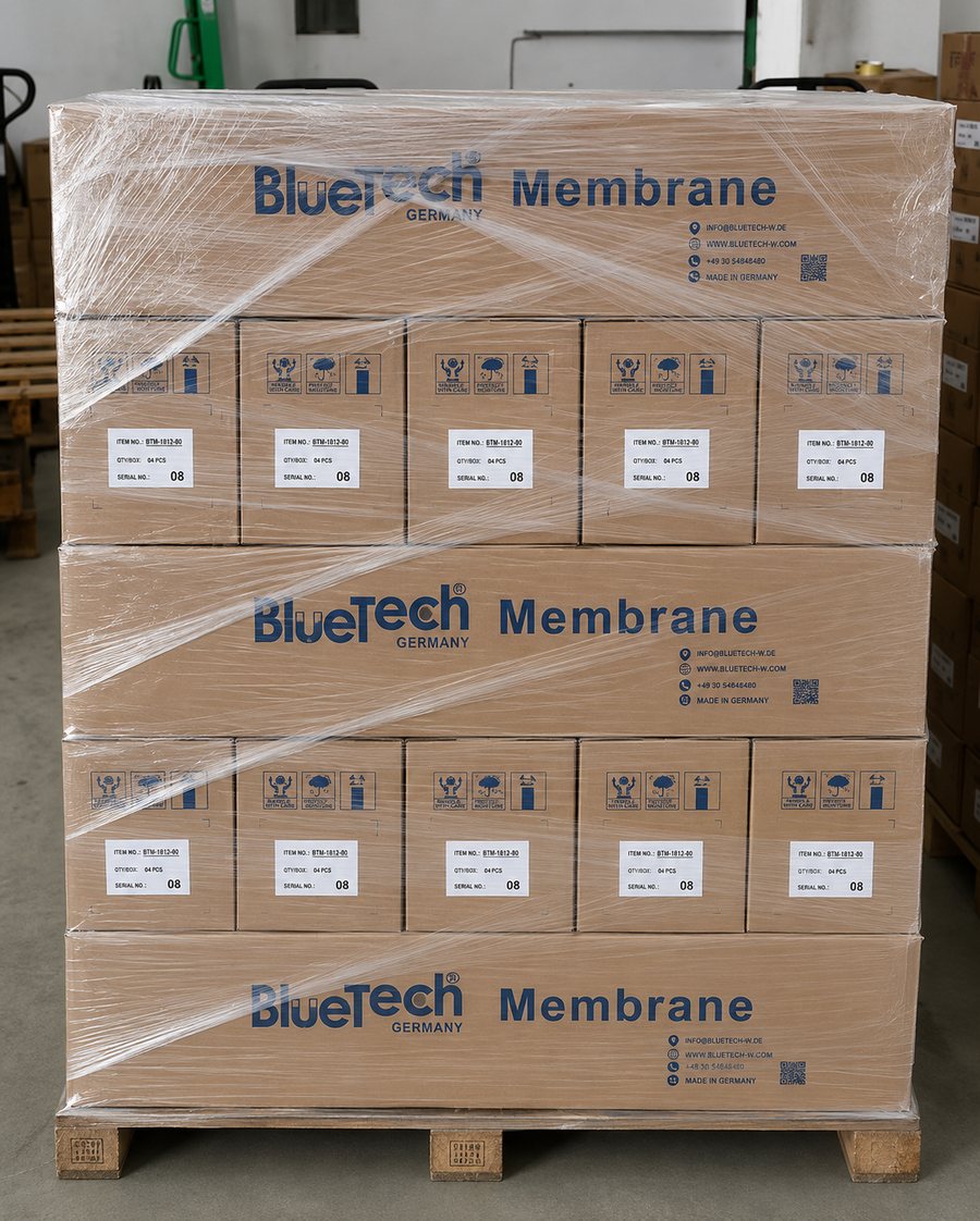 BlueTech membranes pallet packaging